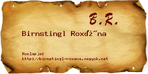 Birnstingl Roxána névjegykártya